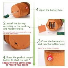 Singing Cactus Toy - Green - View 6