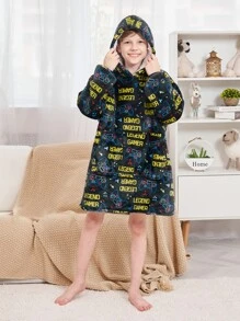 Tween Boys' Colorful Game Machine Themed Warm Home Wear - Multicolor - View 6