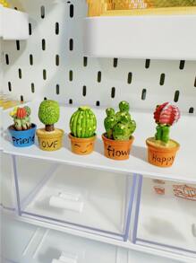 1套迷你樹脂人工仙人掌裝飾工藝品,可愛卡通設計桌面裝飾品,家居裝飾,禮物 - B - 查看 3