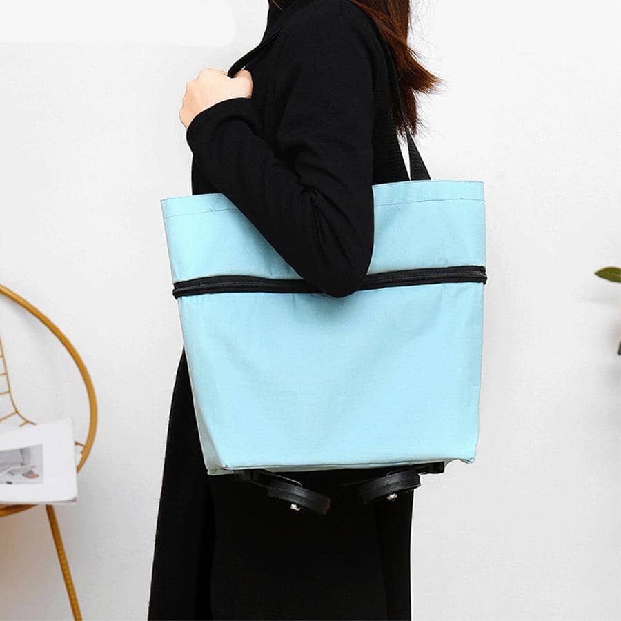 Shopping Cart Foldable Pull Trailer, Portable Hand Truck For