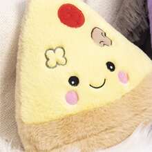 1pc Simulation Pizza Shaped Plush Pillow Home Decor Cushion Toy Gift - Yellow - View 2