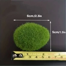 5 Piezas Personajes De Paisajes En Miniatura Con Similitud A La Hierba Verde Musgo, Jardín De Hadas Diy En Miniatura, Acuario, Miniaturas Para Decoración Exterior - 5*6 5 uds - Ver 4