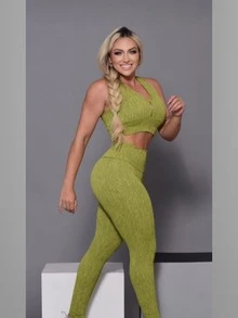 Women Two-piece Outfits - 橄欖綠 - 查看 1