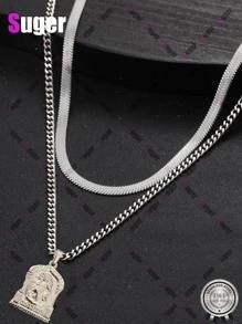 Layered Necklaces - 鏈條+鏈條+吊墜 - 查看 1