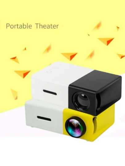 Mini Projetor, Full HD 1080P 24-60 polegadas Display Adequado, Projetor de Portátil, Projetor para ios, Android, Windows