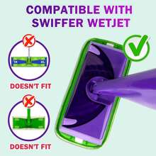 1入組可重複使用的wetjet平布拖把墊,可水洗,易更換,微纖維地板拖把墊 - 綠色 - 查看 3