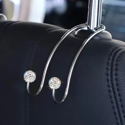 1pc Car Universal Headrest Hook, Multifunctional Stainless Steel Creative Vehicle Mounted Hook