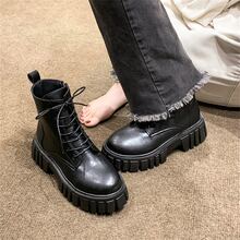 Neue Modische, Hochwertige Dicke Frauen Stiefel Mit Dicker Sohle - Schwarz - Übersicht 2