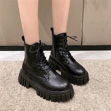 Neue Modische, Hochwertige Dicke Frauen Stiefel Mit Dicker Sohle - Schwarz - Übersicht 5
