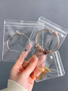 20 件简约便携珠宝收纳袋，防尘透明珠宝收纳袋，情人节返校礼物 - 無色 - 查看 1