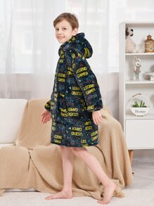 Tween Boys' Colorful Game Machine Themed Warm Home Wear - Multicolor - View 7