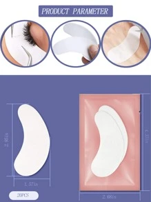 20對眼睛凝膠墊水凝膠墊眼部貼片無絨眼罩美容工具睫毛技術用品 - 粉色 - 查看 2
