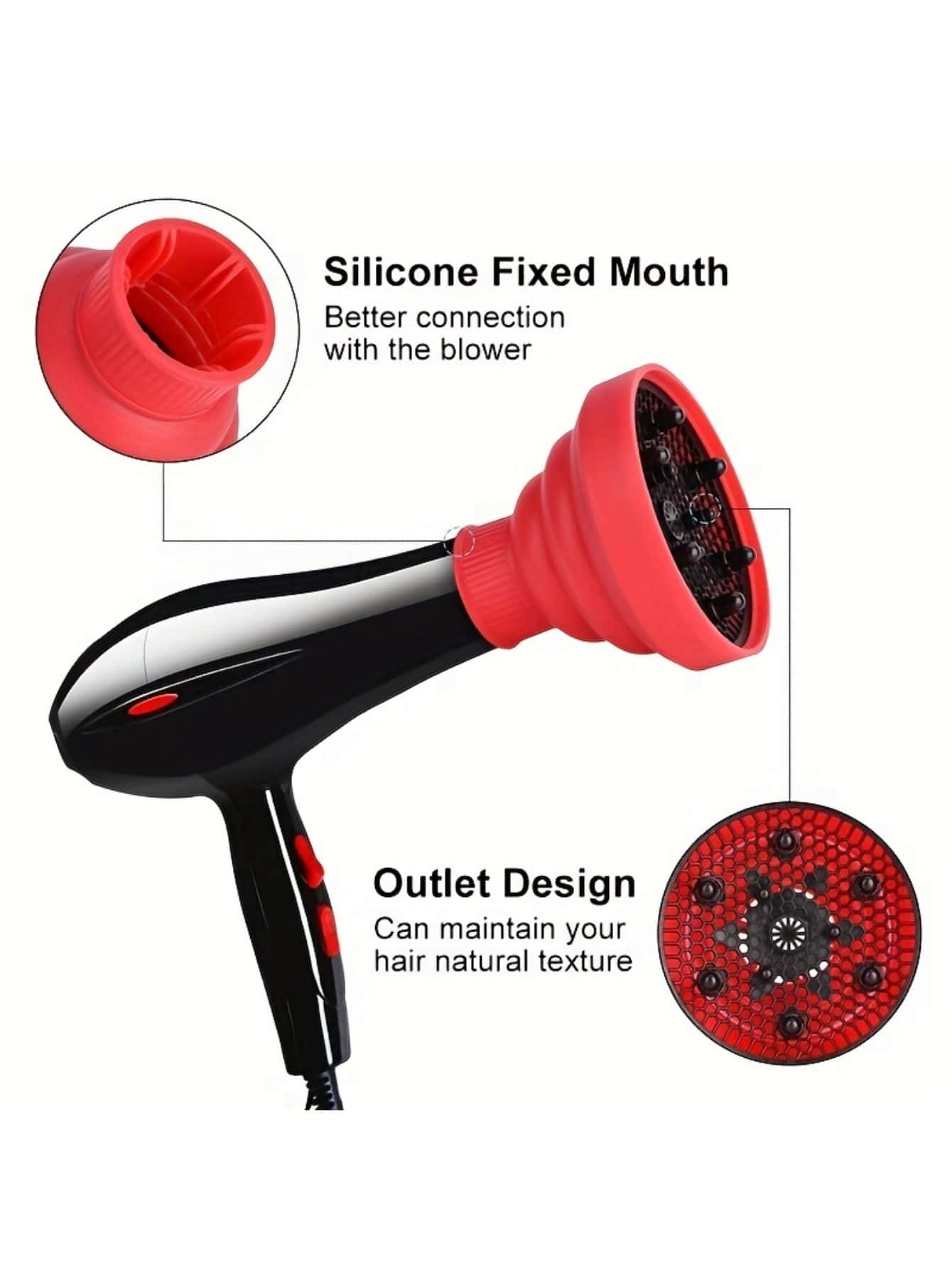 Universal Foldable Hair Dryer Diffuser For Curls And Blow Drying Hair Curl Diffuser Cover And