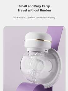1set Wearable Rechargeable Electric Breast Pump With Dustproof Cover - White - View 12