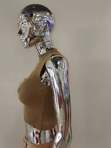 Women Tops - 米色 - 查看 3