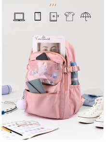 Mochila Escolar para niños Impermeable Mochila para Niños de Alta Durabilidad - Verde - Ver 4