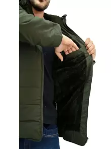 BOBOJACO - IMPERMEAVÉL COM CAPUZ REMOVIVÉL. - Verde Militar - Visão 2