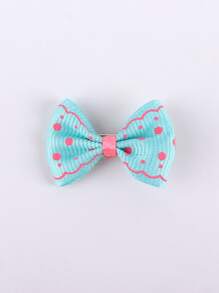 2pcs/set Colored Bow Hair Clips For Cats, Home Use - Multicolor - View 3