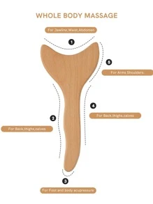 1 件 8.2 英寸小号木制刮痧工具专业淋巴引流工具木疗按摩工具适用于舒缓疼痛按摩家庭使用便携式塑身工具用于脱毛疗法、抗脂肪、刮痧、肌肉放松，适用于按摩面部、颈部、肩部、手臂、背部、腹部、腿部和足底穴位。、学校、返校、旅行、旅行必需品、家庭必需品、水疗、按摩工具、按摩、按摩器、水疗 - 杏色 - 查看 3
