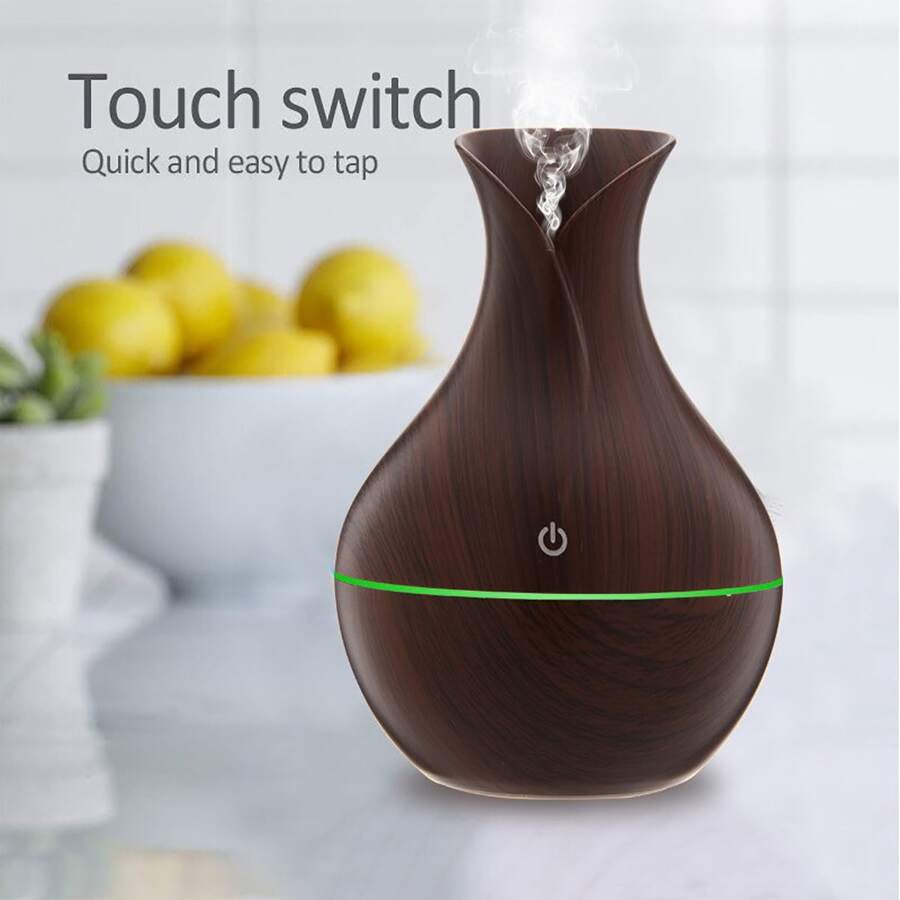 Difusor De Aroma, Humidificador Eléctrico De Aire Frío, Fabricante De Niebla, Difusor De Aceite Esencial Con Lámpara Led - Café integral - Ver 1