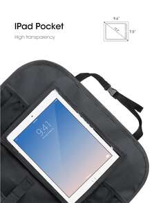 1pc Kids Car Backseat Organiser - Black - View 5