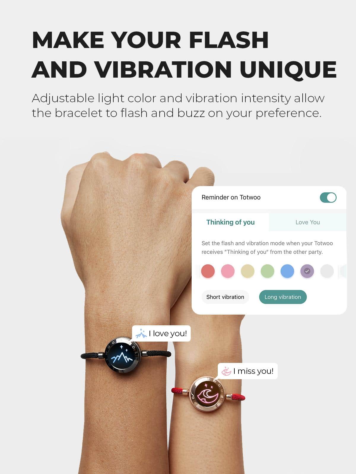 Couples Bracelets Totwoo Long Distance Touch Bracelets For Couples