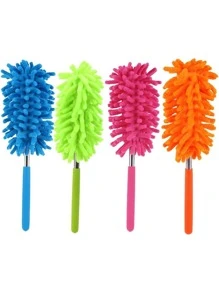 Duster Microfiber Dust Remover Brush Retractable Adjustable Extendable Multicolor Cleaner Cleaning - Multicolor - View 2