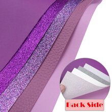 16 Pieces 8*6 Inch/21*15 CM New Contrast Colors White Purple Light Purple Series Faux Leather Fabric Sheets Include Litchi Daisy Fine Chunky Glitter Butterfly Panda Leopard for Leather Earring Bows Making