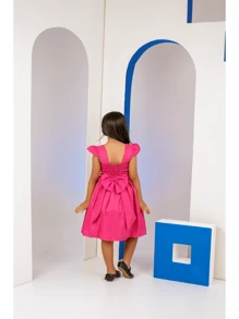 Young Girls Dresses - Hồng - Xem 3