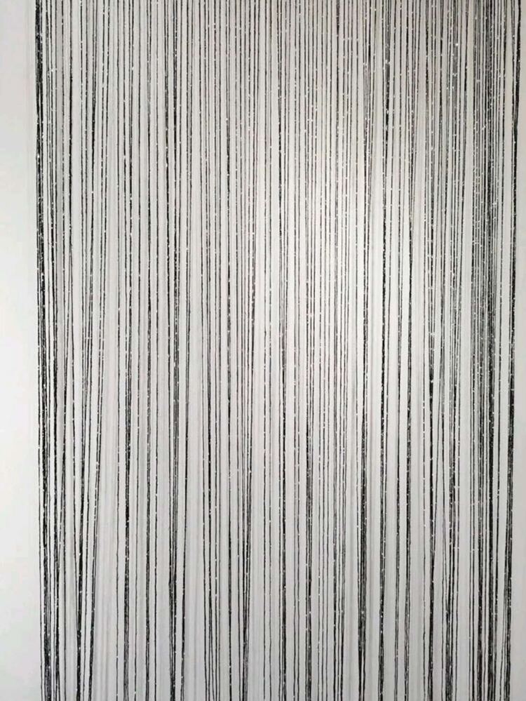 Silver Shimmer Curtain For Bedroom/Living Room Door Partition/Curtain, Tassel Decor For Weddings/Parties/Home