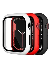 3 chiếc ốp lưng Apple Watch Series 7/6, vỏ bảo vệ toàn diện bằng PC + kính cường lực mới - Nhiều màu - Xem 1