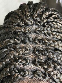 T30# 30英寸超長扭曲盒子編織9x6拉丁髮型 指甲扳手 180%密度前綁手工編織辮子假髮,附嬰兒髮,高溫合成纖維女士假髮 - 漸層 - 查看 5