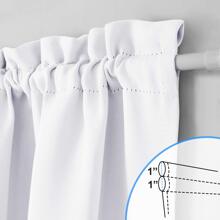 NICETOWN French Door Curtains for Living Room - with Adjustable Tie-Back Blackout Patio Door/Glass Door Window Curtain Panel for Privacy, Single Panel - Pure White - View 3