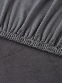 1pc Silver Fox Velvet Solid Color Sofa Cushion Cover, Soft Pet-friendly Slip Resistant And Elastic Sofa Protector For 1/2/3/4 Seater Sofa, Modern Minimalist Style, Single Piece Sold