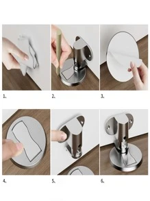 磁性門頂,門支架,,重型地面安裝門頂,牆保護裝置,隱藏 - 青碧色 - 查看 5