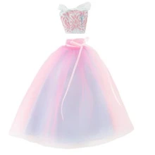 時尚玩偶洋裝超大裙擺婚禮派對半身裙公主衣服適用於玩偶配件11.5英寸女孩兒童玩具禮品(不包括玩偶)