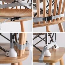 1pc Gray Portable Foldable Children's High Chair For Babies Eating And Dining Out - Grey - View 8