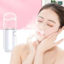 Water Spray Moisturizing Humidifier, Portable Mini Cooling Face Mist Machine, Usb Rechargeable Facial Sprayer - White - View 2