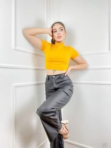 Women Tops - Màu vàng - Xem 2