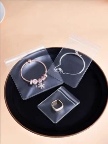 20 件简约便携珠宝收纳袋，防尘透明珠宝收纳袋，情人节返校礼物 - 無色 - 查看 2