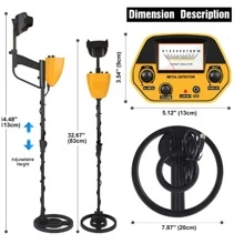 Professional Metal Detector, Underground Depth Of 1m, Md-5090 Gold Detector, For Gold And Silver Coins, Treasure Hunting Tracker For Hunter - Yellow - View 5
