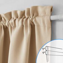 NICETOWN French Door Curtains for Living Room - with Adjustable Tie-Back Blackout Patio Door/Glass Door Window Curtain Panel for Privacy, Single Panel - 米色脆餅 - 查看 2