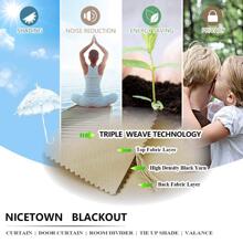 NICETOWN French Door Curtains for Living Room - with Adjustable Tie-Back Blackout Patio Door/Glass Door Window Curtain Panel for Privacy, Single Panel - 米色脆餅 - 查看 5