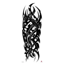 Tatuajes Temporales De Medio Brazo Para Hombre Y Mujer 16 Pc - Negro - Ver 5