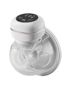 1set Wearable Rechargeable Electric Breast Pump With Dustproof Cover - White - View 2