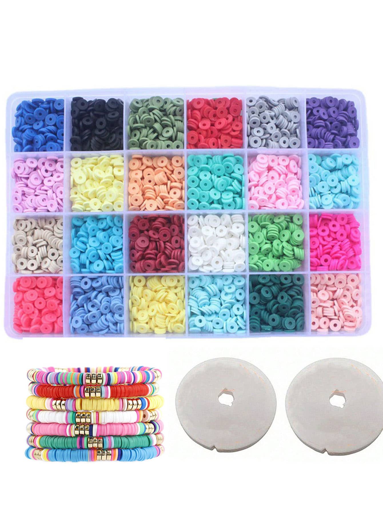 1 bộ Màu Ngẫu Nhiên Đính Hạt Phụ Kiện Trang Sức DIY & 2 cuộn/bộ Đường Chỉ May - Nhiều màu - Xem 1