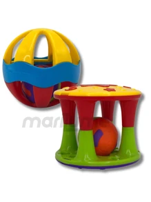 Brinquedo Conjunto com Torre e Bola Chocalho para estimular o bebê