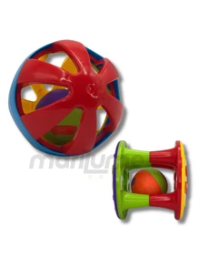 Brinquedo Conjunto com Torre e Bola Chocalho para estimular o bebê