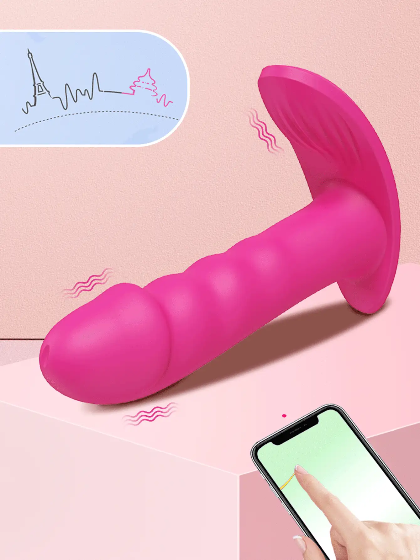 Vibrador consolador de estimulación del clítoris del punto G, vibrador de bragas con Control remoto de aplicación femenina, Juguetes sexuales para mujeres