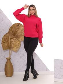 Women Sweaters - Màu Hoa hồng đỏ - Xem 5